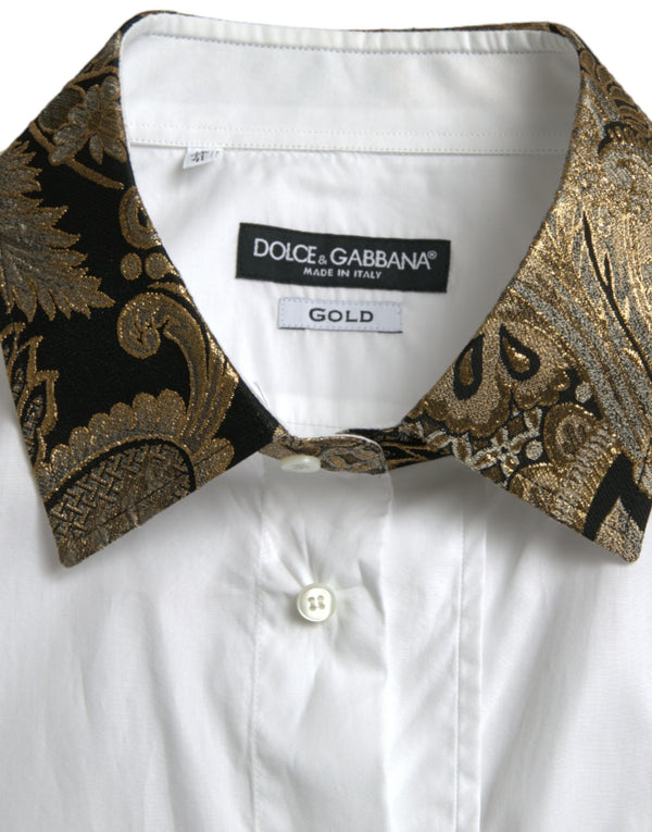 Dolce & Gabbana Elegant Gold Detail Dress Shirt