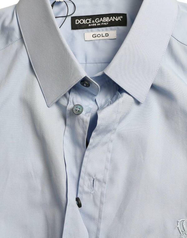 Dolce & Gabbana Elegant Slim Fit Sky Blue Dress Shirt