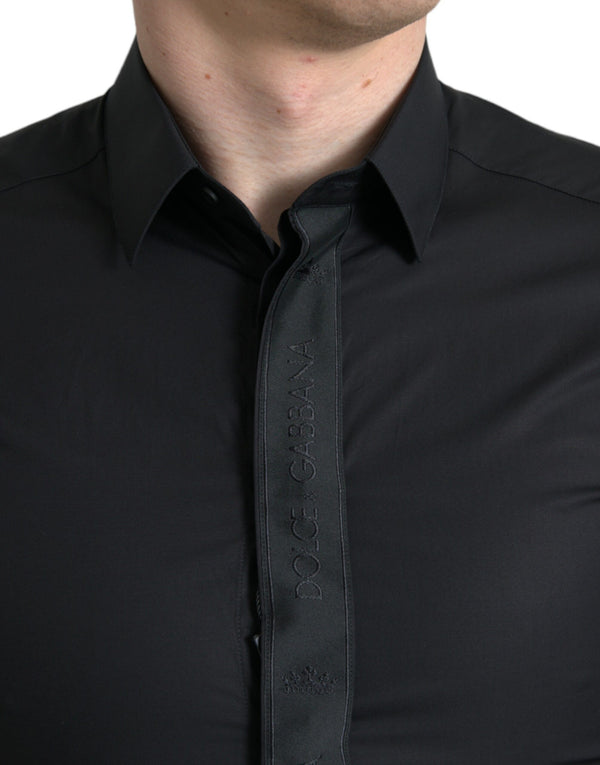 Dolce & Gabbana Elegant Black Slim Fit Dress Shirt