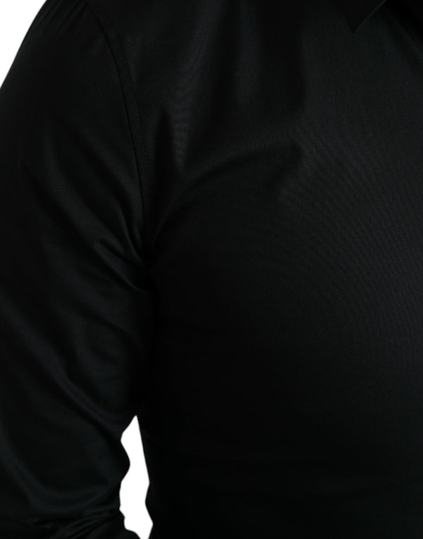 Dolce & Gabbana Elegant Black Slim Fit Italian Dress Shirt
