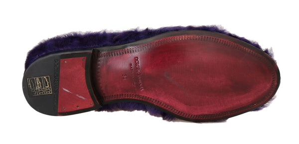 Dolce &amp; Gabbana Purple lampaan turkisnahkaiset loaferit