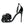 Dolce & Gabbana Black Leather Ankle Strap Heel Sandals Shoes