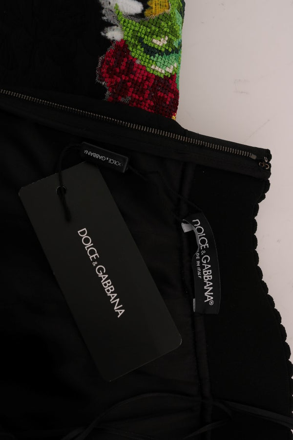 Dolce & Gabbana Embellished A-Line Mid-Calf Skirt