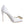 Dolce & Gabbana White Crystals Peep Toe Satin Pumps Shoes