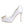Dolce & Gabbana White Crystals Peep Toe Satin Pumps Shoes