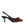 Dolce & Gabbana Black Red Floral Crystal Heel Slingback Shoes