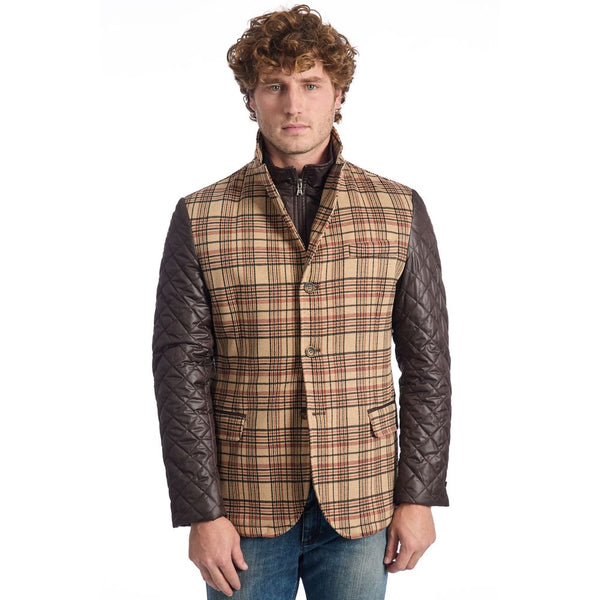 Roberto Pepe Luxury Brown Wool Jacket