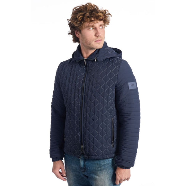 Roberto Pepe Luxury Blue Polyammide Jacket