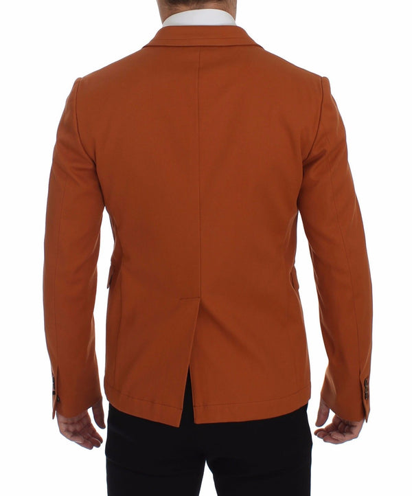 Dolce &amp; Gabbana Orange Cotton Stretch Blazer