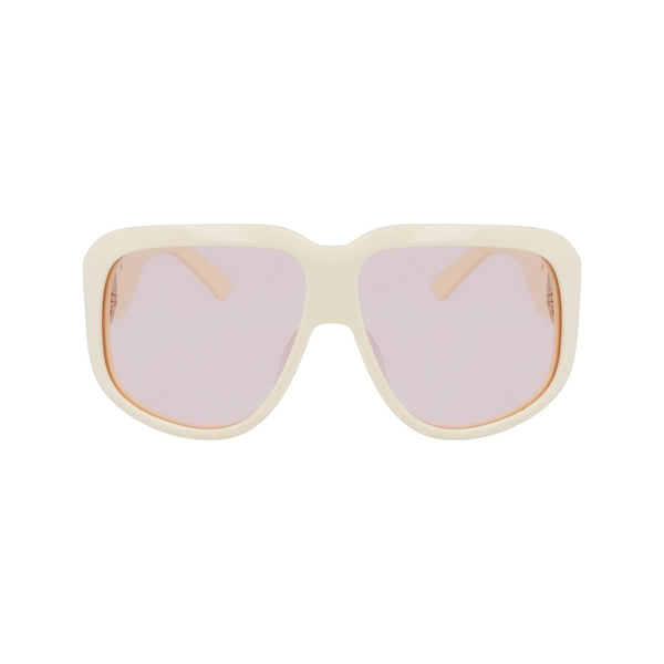 Longchamp White Acetate Sunglasses