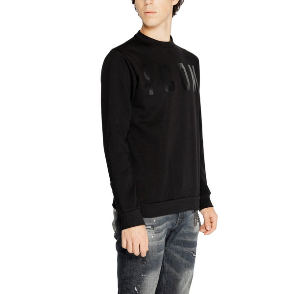 Icon Black Cotton Sweater