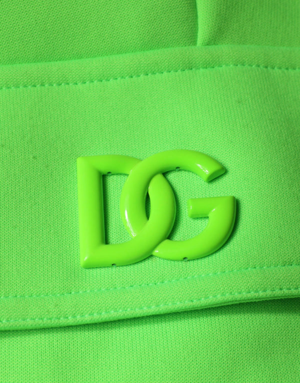 Dolce & Gabbana Neon Green Polyester Cargo Jogger Sweatpants Pants