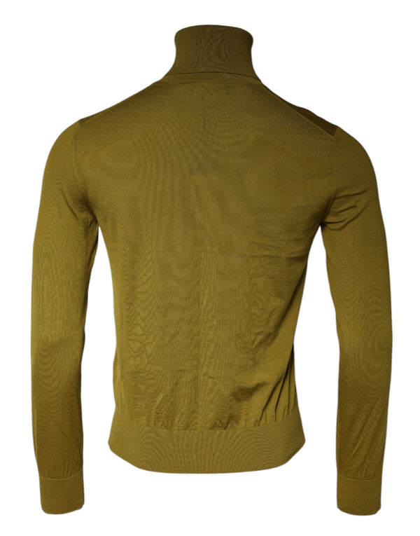 Dolce & Gabbana Brown Cashmere Turtleneck Pullover Sweater