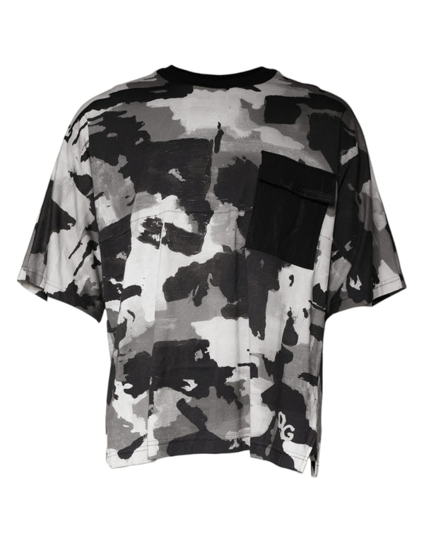 Dolce & Gabbana Multicolor Camouflage Cotton Crewneck T-shirt