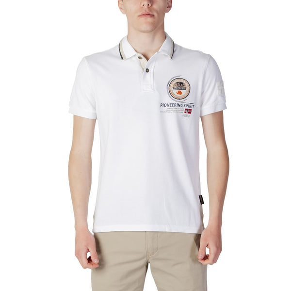 Napapijri White Cotton Polo Shirt