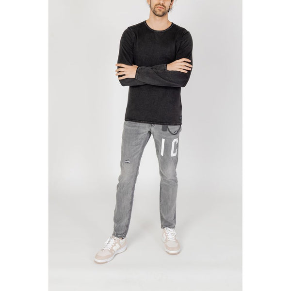 Jack Jones Black Cotton T-Shirt