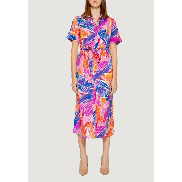 Vila Clothes Multicolor Viscose Dress