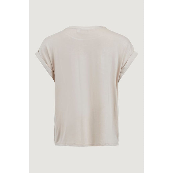 Vila Clothes Gold Cotton Tops & T-Shirt