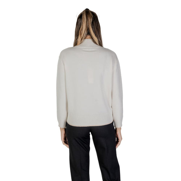 Street One Cream Polyester Sweater