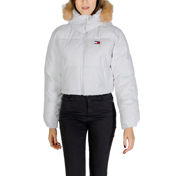 Tommy Hilfiger Jeans White Recycled Polyester Jackets & Coat