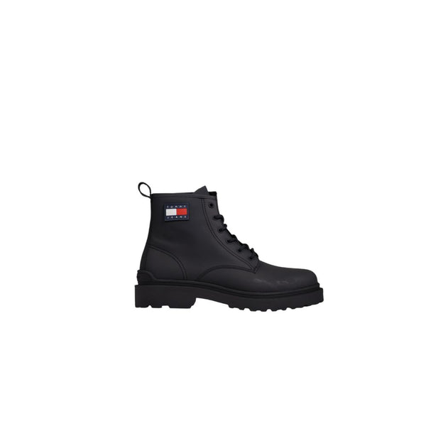 Tommy Hilfiger Jeans Black Leather Boot