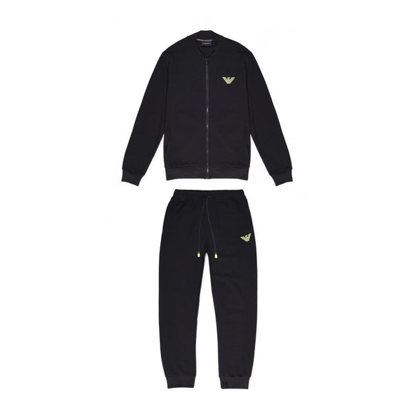 Emporio Armani Underwear Black Cotton Sweatsuit