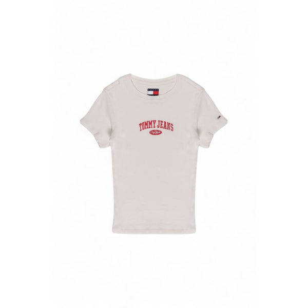 Tommy Hilfiger Jeans White Cotton Tops & T-Shirt