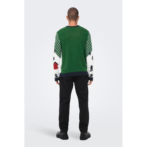 Only & Sons Green Acrylic Sweater