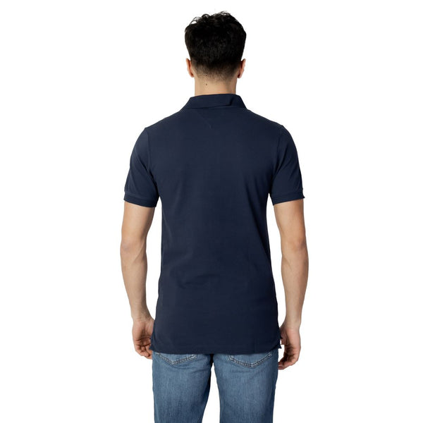 Tommy Hilfiger Jeans Blue Cotton Polo Shirt