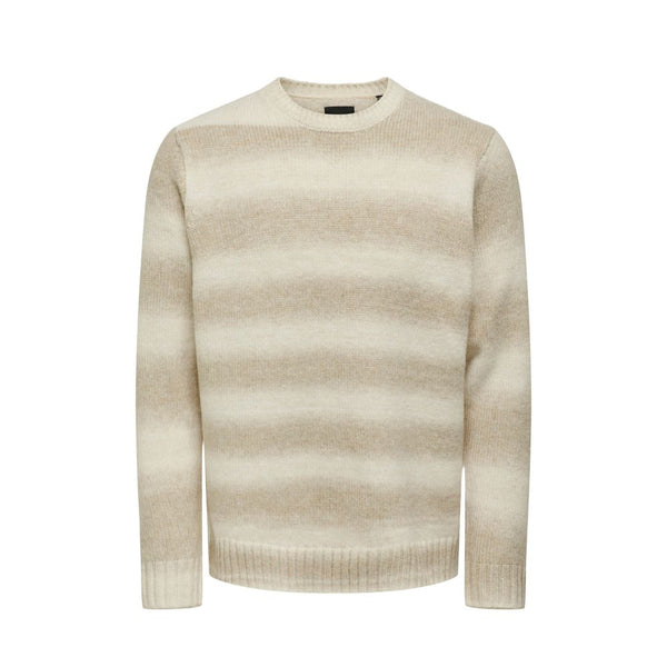 Only & Sons Cream Acrylic Sweater