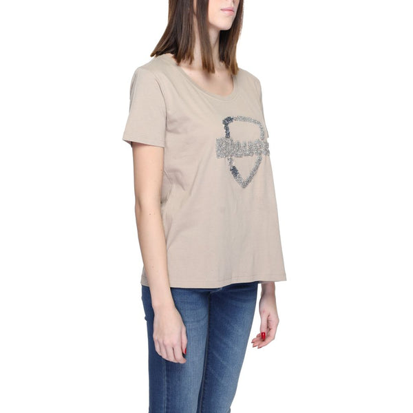 Blauer Beige Cotton Tops & T-Shirt