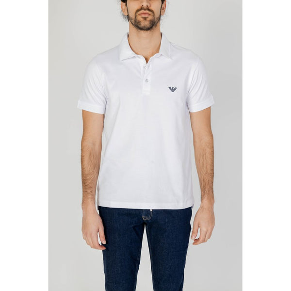 Emporio Armani Underwear White Cotton Polo Shirt