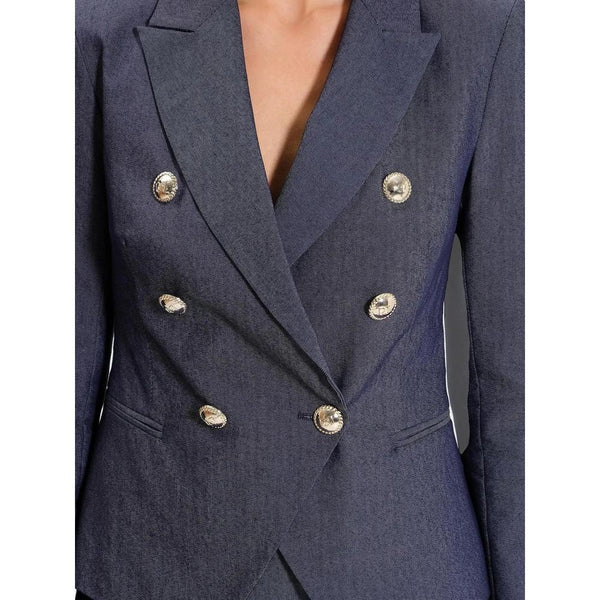 Rinascimento Blue Cotton Suits & Blazer