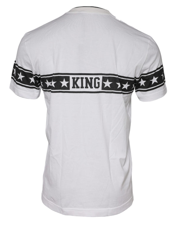 Dolce & Gabbana White DG Stars Print Cotton T-shirt