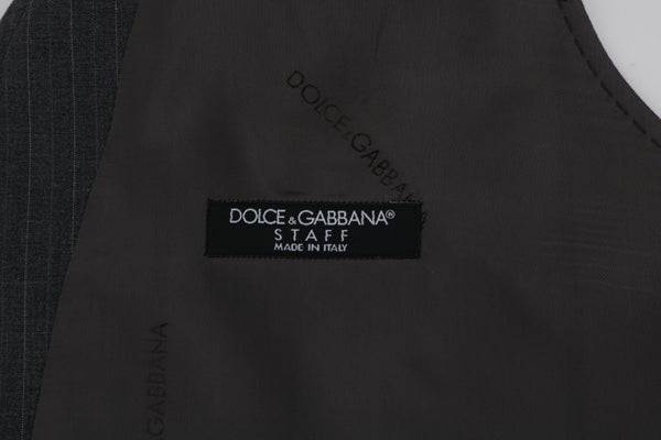 Dolce &amp; Gabbana Grey STAFF puuvillainen raidallinen liivi