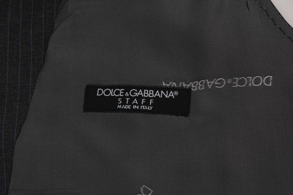 Dolce &amp; Gabbana Grey STAFF puuvillainen raidallinen liivi