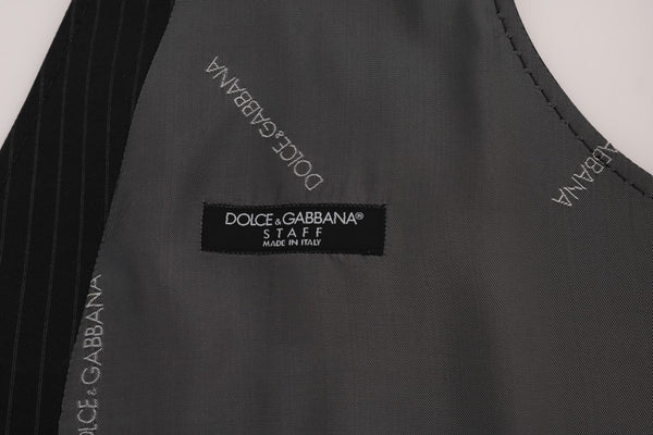 Dolce &amp; Gabbana Grey STAFF puuvillainen raidallinen liivi