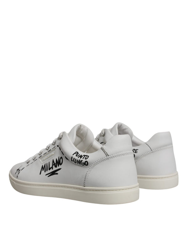 Dolce & Gabbana White Leather Milano Low Top Sneakers Shoes