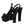 Dolce & Gabbana Black Leather Platform Heels Sandals Shoes