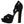 Dolce & Gabbana Black Leather Platform Heels Sandals Shoes