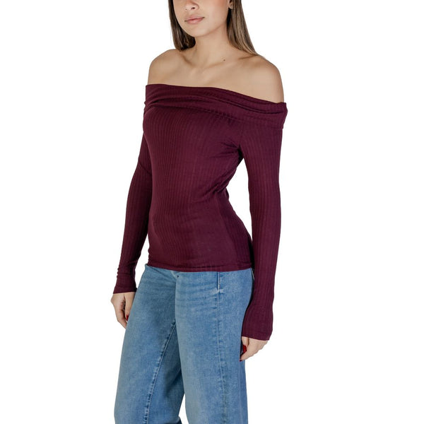 Jacqueline De Yong Bordeaux Viscose Tops & T-Shirt