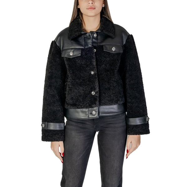 Morgan De Toi Black Polyester Jackets & Coat