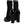 Dolce & Gabbana Black Leather Sock Style Mid Calf Boots Shoes