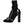 Dolce & Gabbana Black Leather Sock Style Mid Calf Boots Shoes