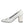 Dolce & Gabbana White Leather Block Heels Pumps Shoes