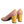 Dolce & Gabbana Pink Yellow Leather Block Heels Pumps Shoes