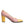 Dolce & Gabbana Pink Yellow Leather Block Heels Pumps Shoes