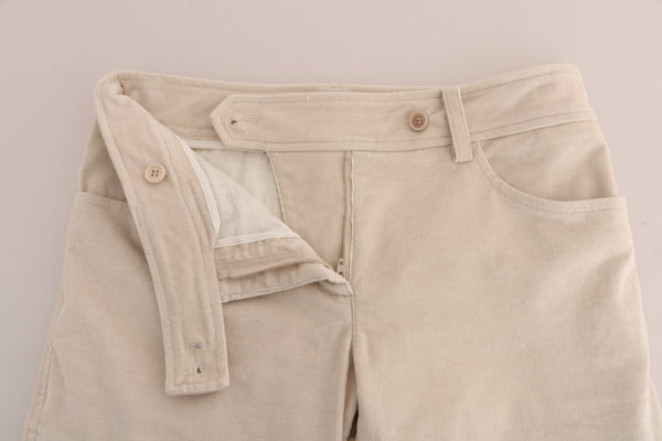 Ermanno Scervino Beige Slim Jeans Vakosametti Skinny Pants