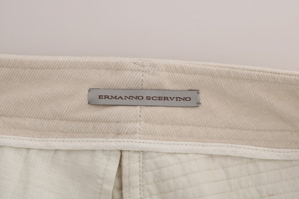 Ermanno Scervino Beige Slim Jeans Vakosametti Skinny Pants