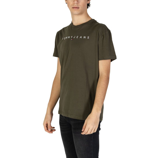 Tommy Hilfiger Jeans Green Cotton Rigenerato T-Shirt